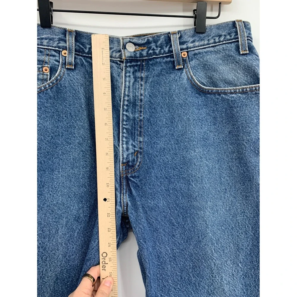 Vintage Levis 505 Jeans Mens 36x32 Blue Fade 90s Straight Leg Denim Pants